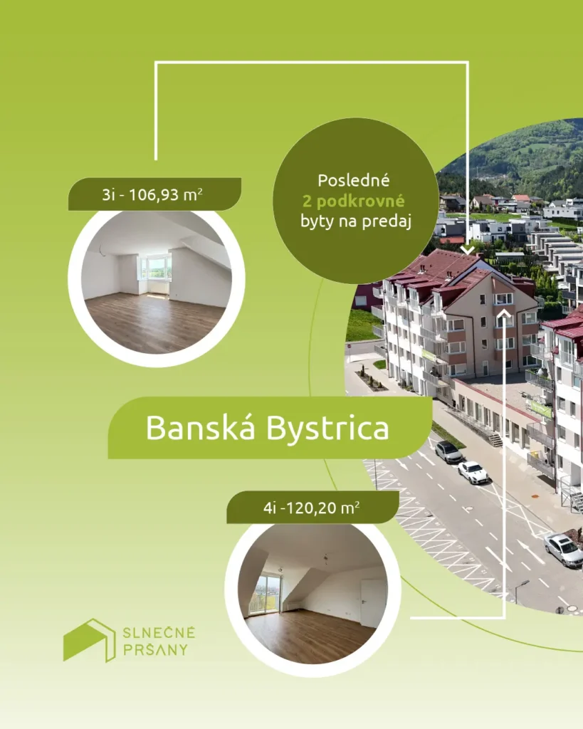 posledné 2 podkrovné byty - Slnečné Pršany